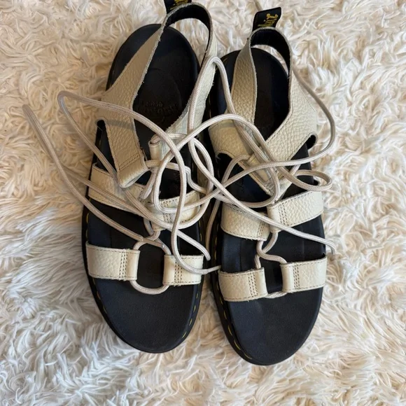 Dr. Martens White Strappy Sandals - Picture 4 of 9